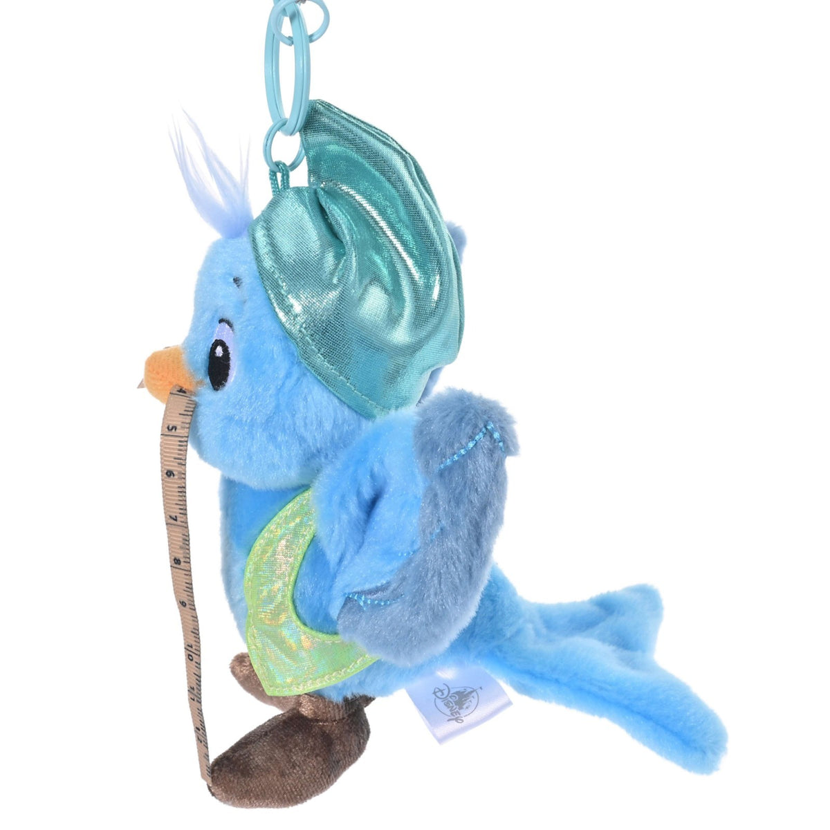 Japan Tokyo Disney Store Bluebird Plush Toy Keychain Blue Pearl Cinderella