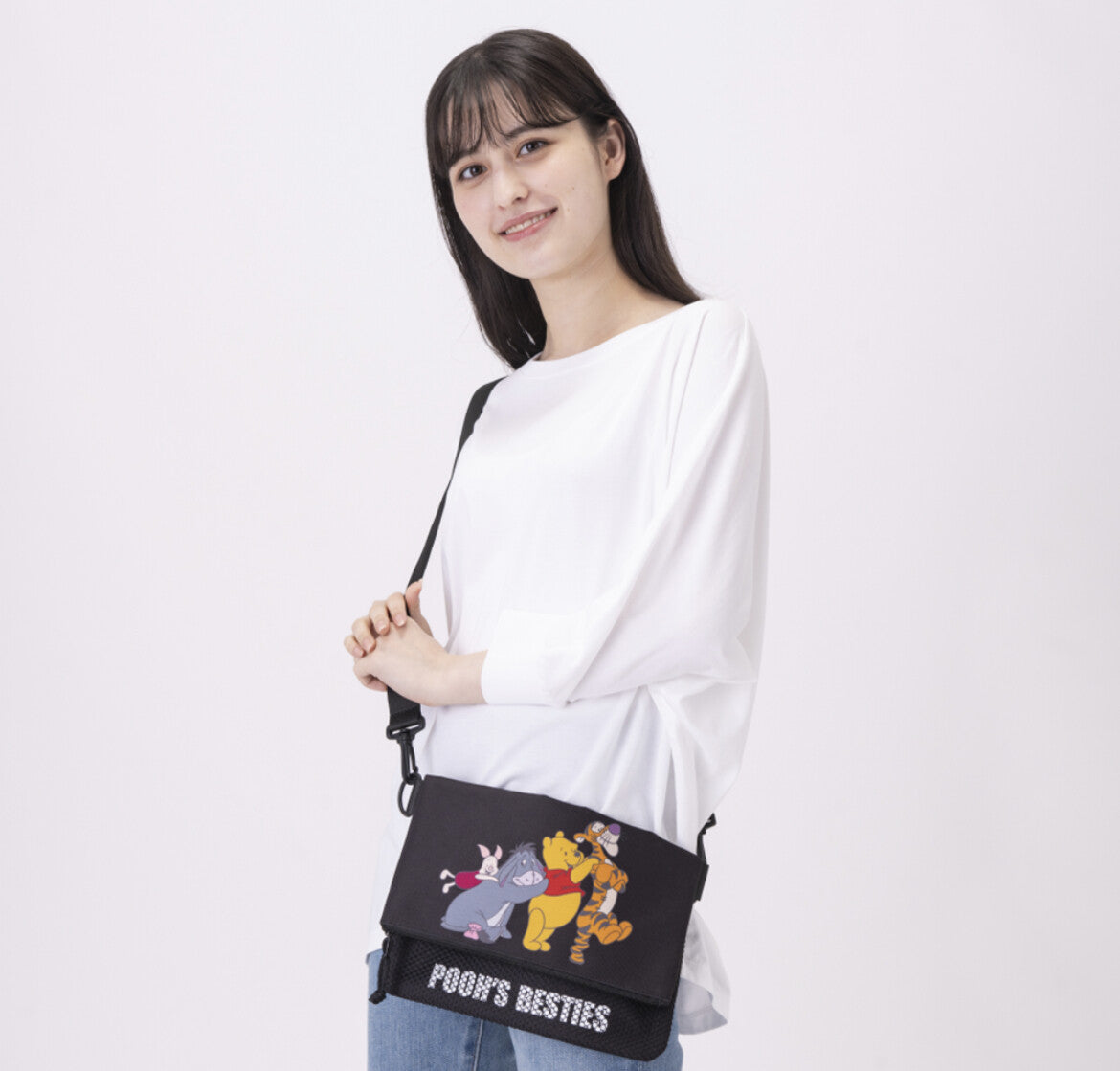 Japan Tokyo Disney Resort Winnie the Pooh Piglet Eeyore Tiggar shoulder bag