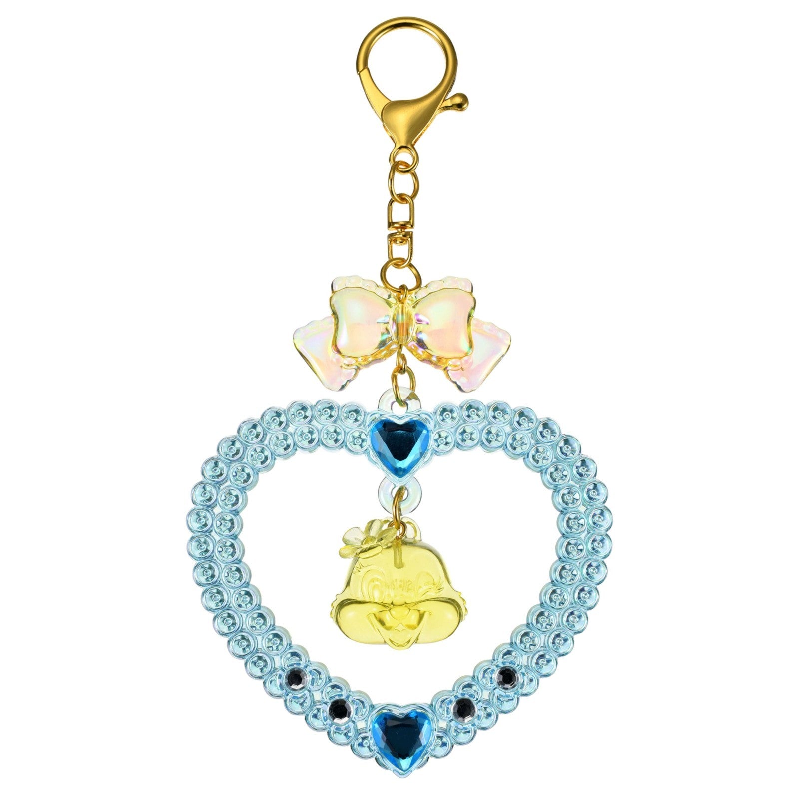 Japan Tokyo Disney Store Clarice Chip and Dale Keychain Heart Glitter Lovely Fes