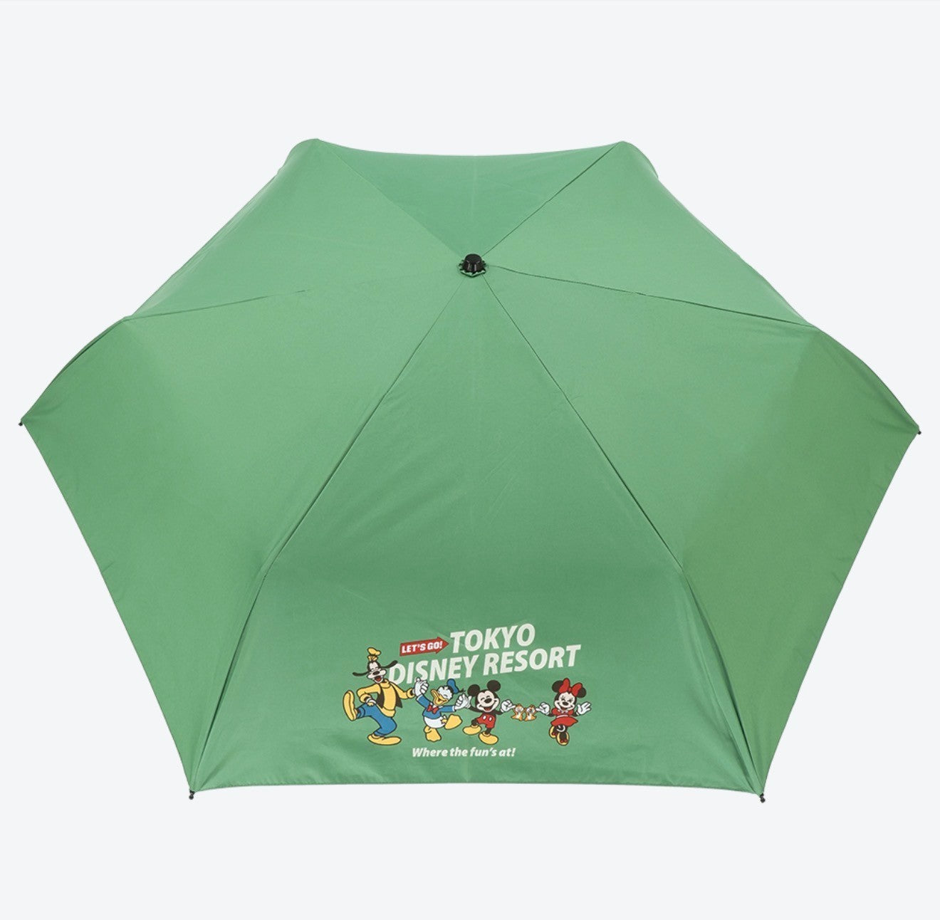 Japan Tokyo Disney Resort Sun and Rain Folding Umbrella Mickey Green