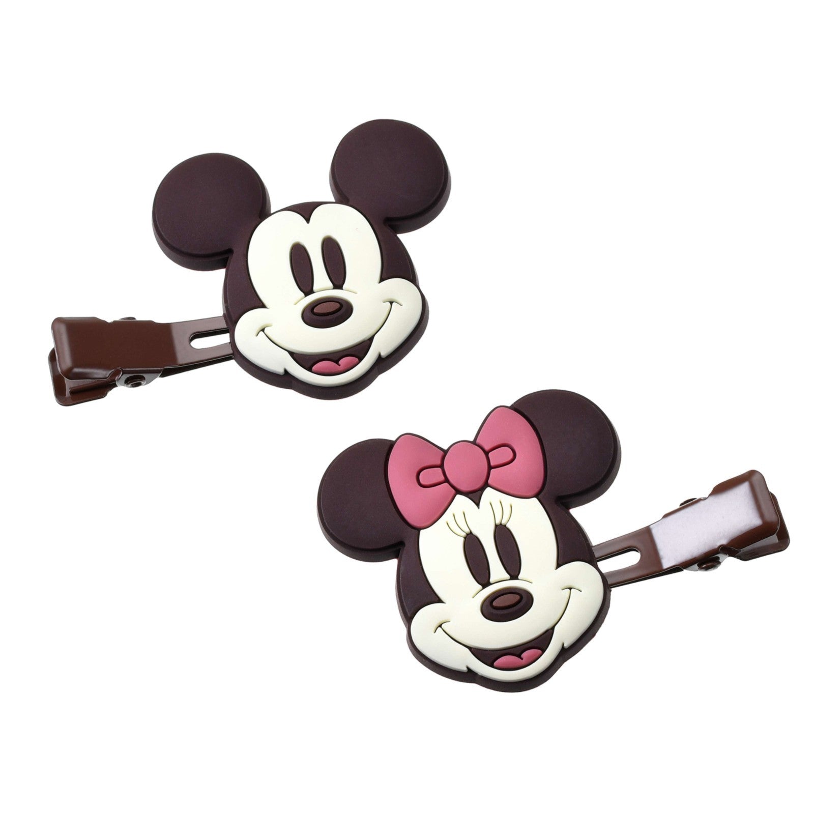 Japan Tokyo Disney Store Mickey & Minnie Hair Clip Set Valentine's Chocolate