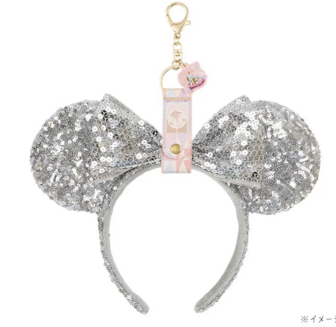 Japan Tokyo Disney Resort Store Minnie Blue Ever After Ears Holder Keychan