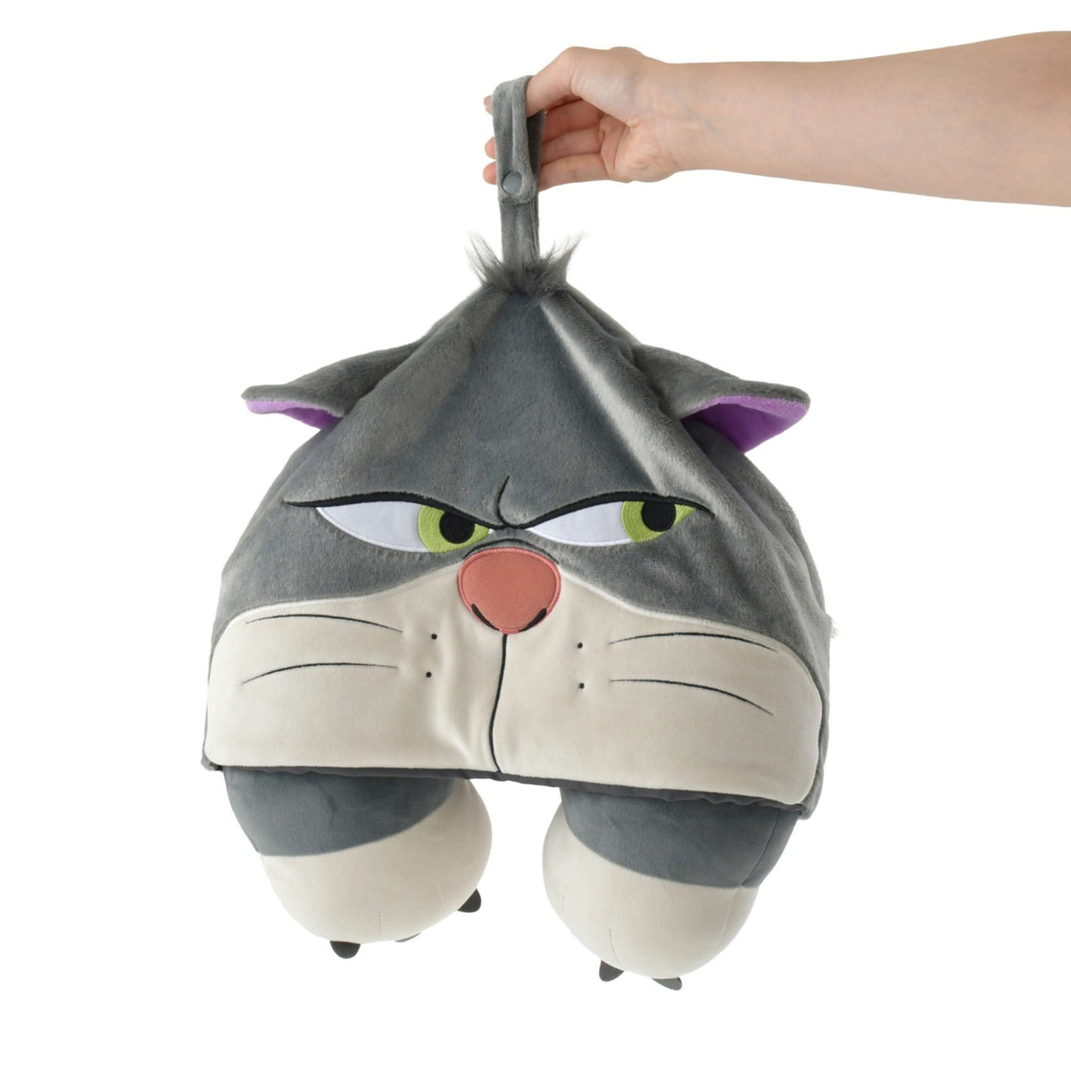 Japan Tokyo Disney Store Lucifer Neck Pillow Hood Cinderella