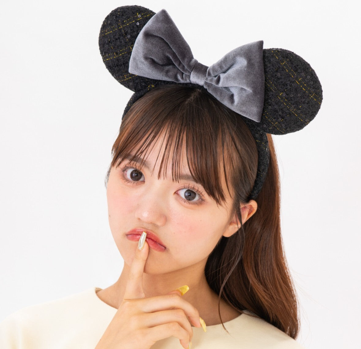 Japan Tokyo Disney Resort Ears HeadBand Hat Minnie Ribbon Black 2024