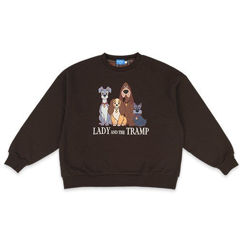 Japan Tokyo Disney Resort Lady and the Tramp Sweatshirt Brown M size