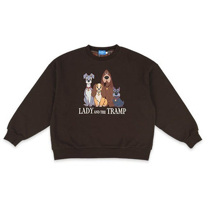 Japan Tokyo Disney Resort Lady and the Tramp Sweatshirt Brown M size
