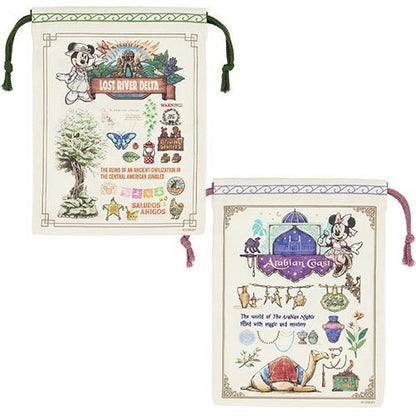 Japan Tokyo Disney Resort Minnie Mouse Drawstring Bag Set Sea 25th