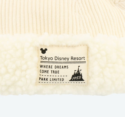 Japan Tokyo Disney Resort Ears Mickey limited Fluffy Winter Cap Hat White 2025