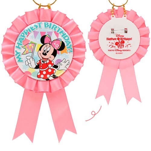Japan Tokyo Disney Resort Minnie Mouse Birthday Rosette