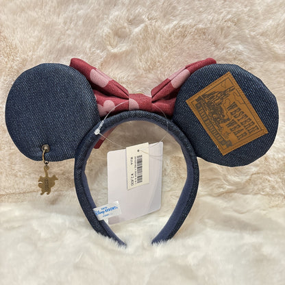Japan Tokyo Disney  Resort Minnie Western Ears Headband Cap 2025 Denim