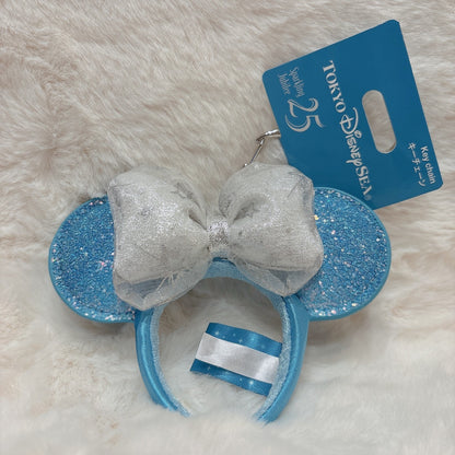Japan Tokyo Disney Resort Sea 25th Sparkling Jubilee Ears Headband Keychain