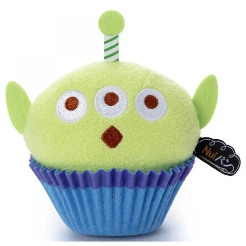 Japan Disney Takara Tommy Nui Pan Brett Plush Toy Little Green Men cup cake