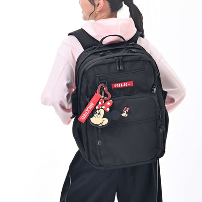Japan Tokyo Disney Store Minnie MILKFED. Backpack 23L Charm Pouch Carabiner
