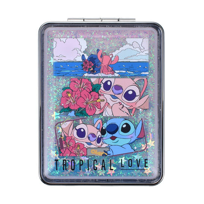 Japan Tokyo Disney Store Stitch & Angel Water-Filled Hand Mirror