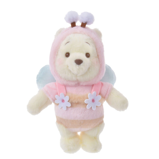 '+Japan Tokyo Disney Store Winnie the Pooh Plush Toy Keychain Pink HONEY DAY
