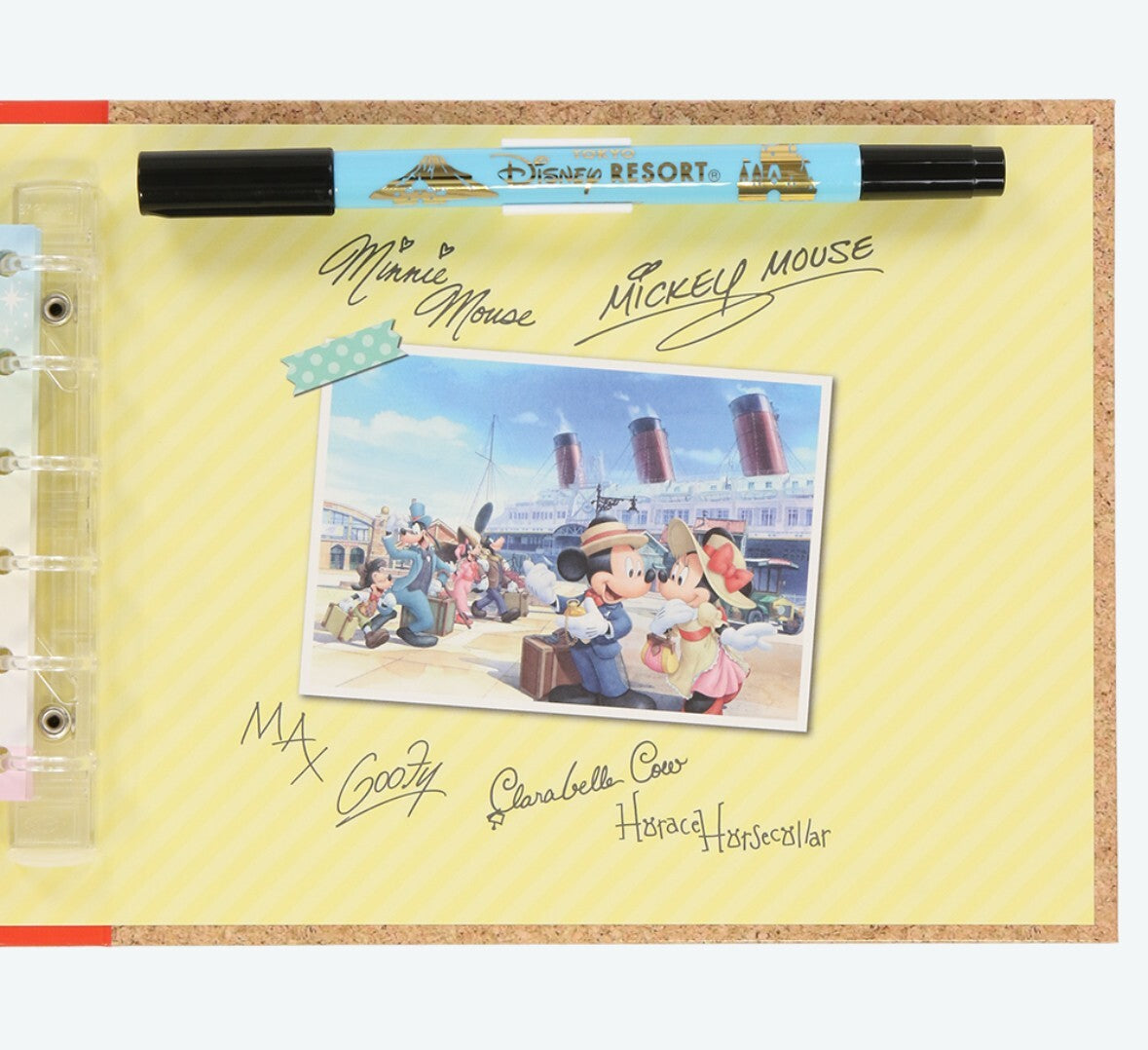Japan Tokyo Disney Resort Mickey Minnie Character autograph book with pen