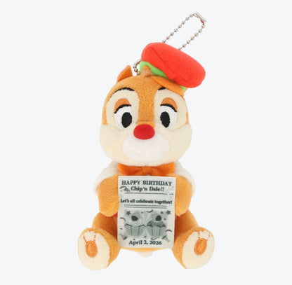 Japan Tokyo Disney Resort Chip Dale Plush Keychain Sets Happy Birthday 2026