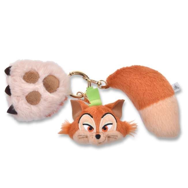 Japan Tokyo Disney Store Honest John Plush Toy Keychain Paw & Tail Pinocchio