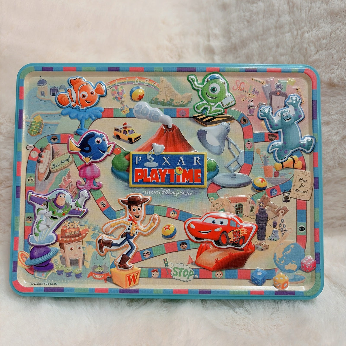 Japan Tokyo Disney Resort Toy Story Candy Tin Woody Buzz Pixar Playtime Cars