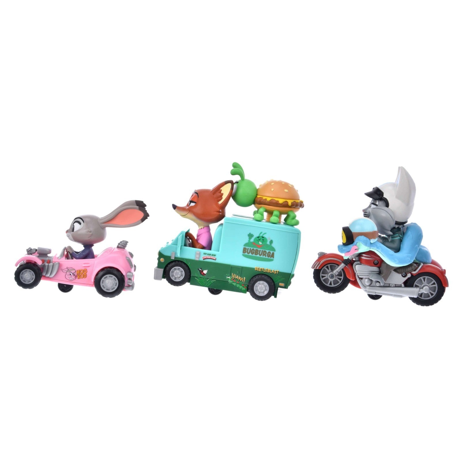 Japan Tokyo Disney Store Zootopia 2 Pull-Back Car Set Stunt Car