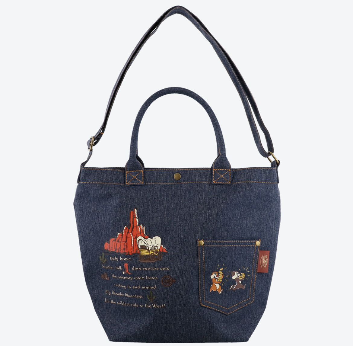 Japan Tokyo Disney Resort Big Thunder Mountain Mickey Donald Goofy Tote Bag