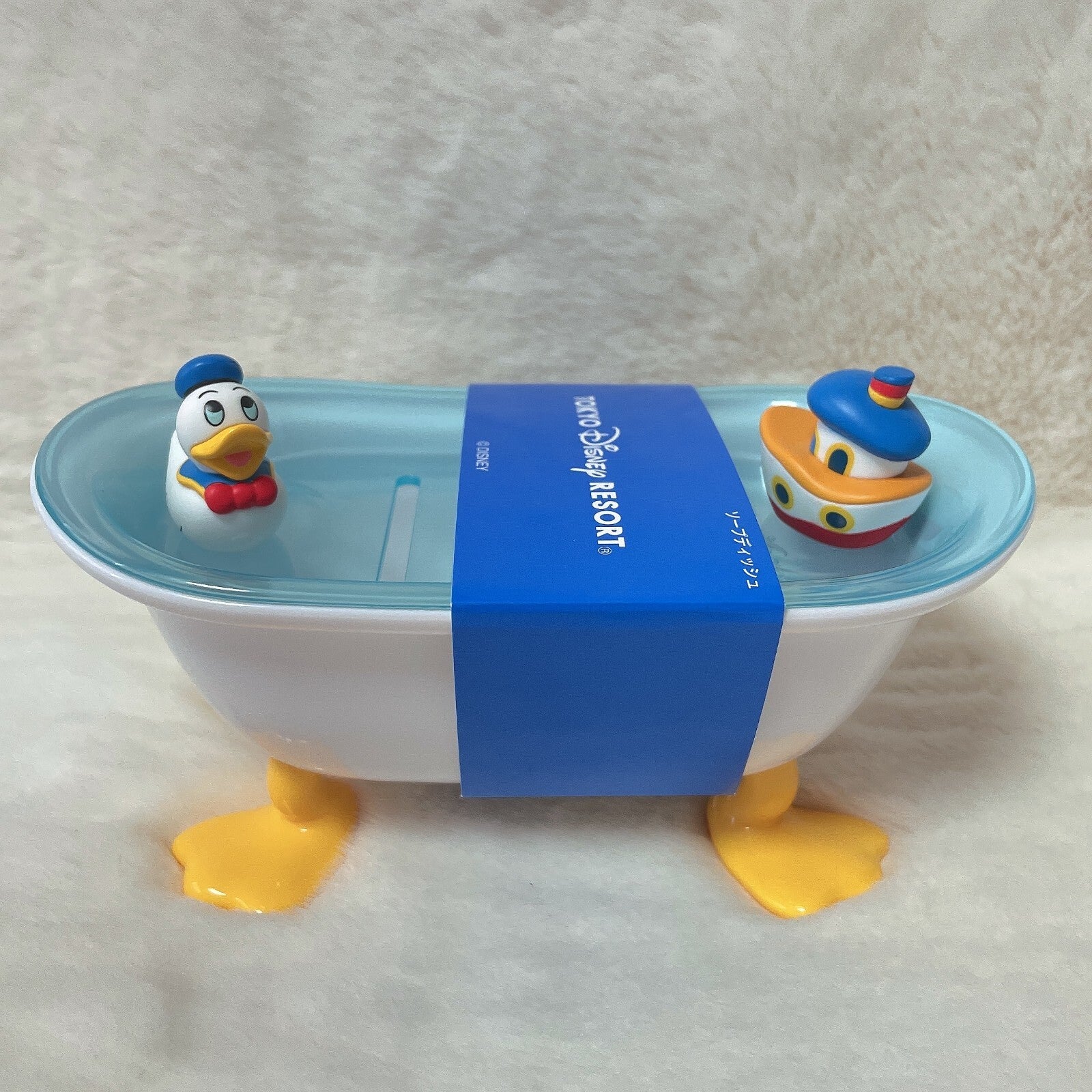 Japan Tokyo Disney Resort Soap Tray Donald Duck Figure Bath Boat