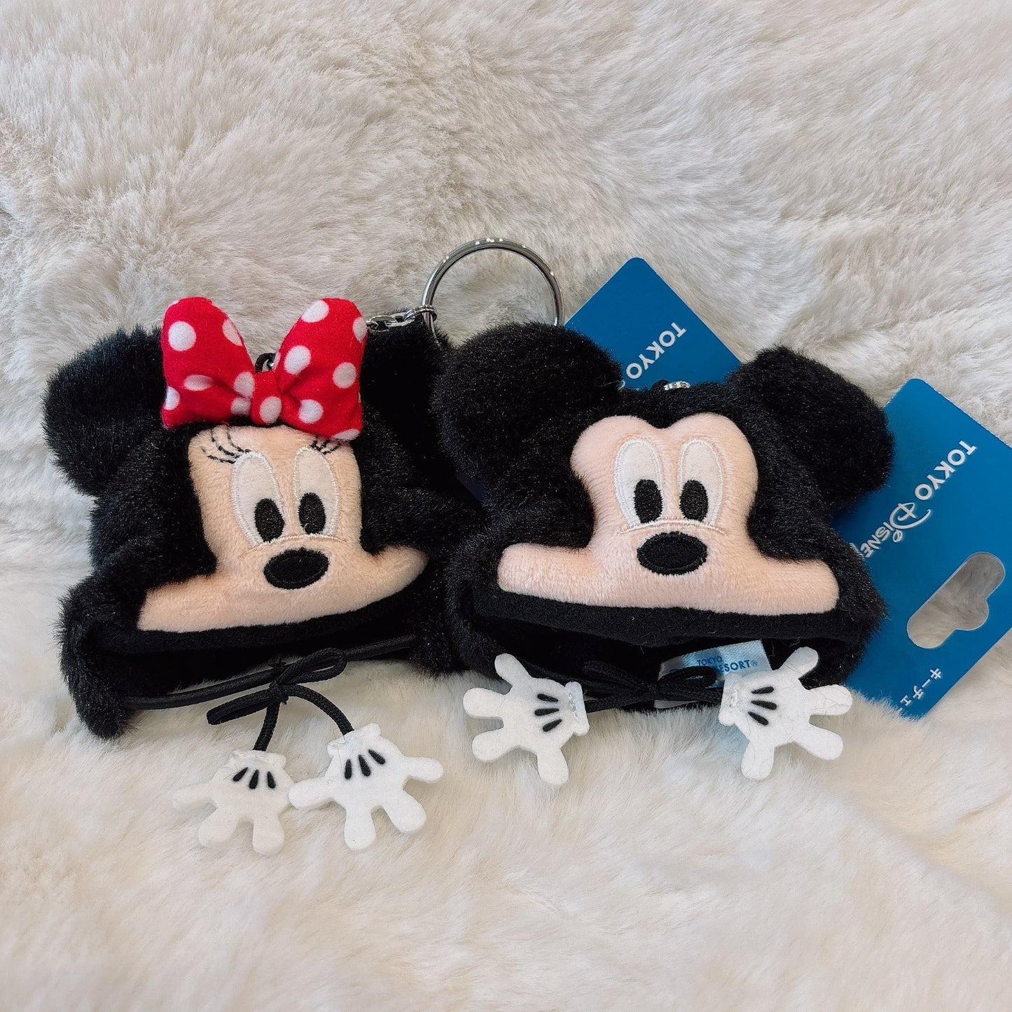 EarsJapan Tokyo Disney Resort Mickey & Minnie Keychain Ears Cap Hat Set of 2