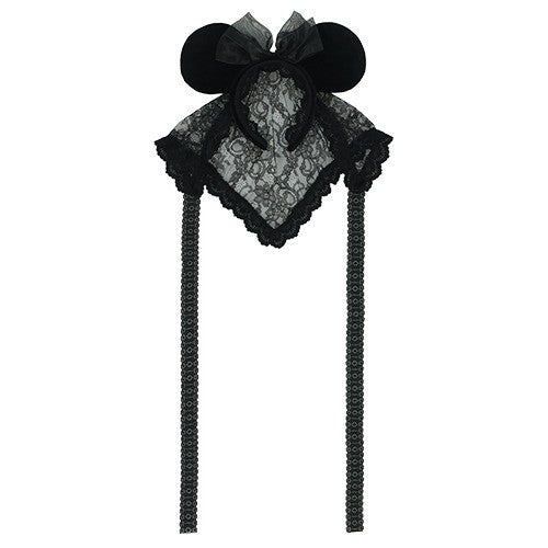 Japan Tokyo Disney Resort Minnie Headband Scarf-style Lace Black Halloween 2026