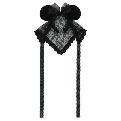 Japan Tokyo Disney Resort Minnie Headband Scarf-style Lace Black Halloween 2026