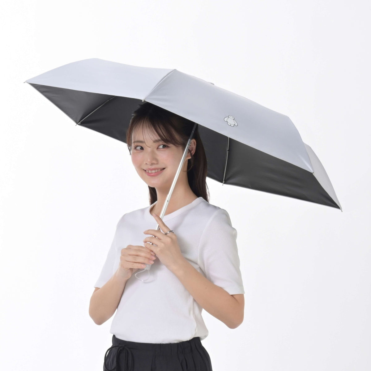 Japan Tokyo Disney Store Baymax Folding Umbrella Sunny Rainy Pouch SHINY DAY