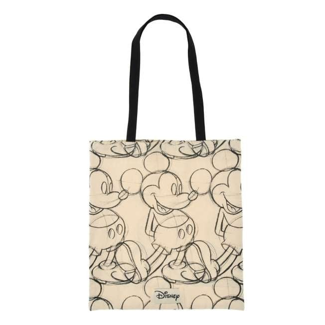 Japan Tokyo Disney Store Mickey Tote Bag Standing Pose Sketch MAGICAL LABEL