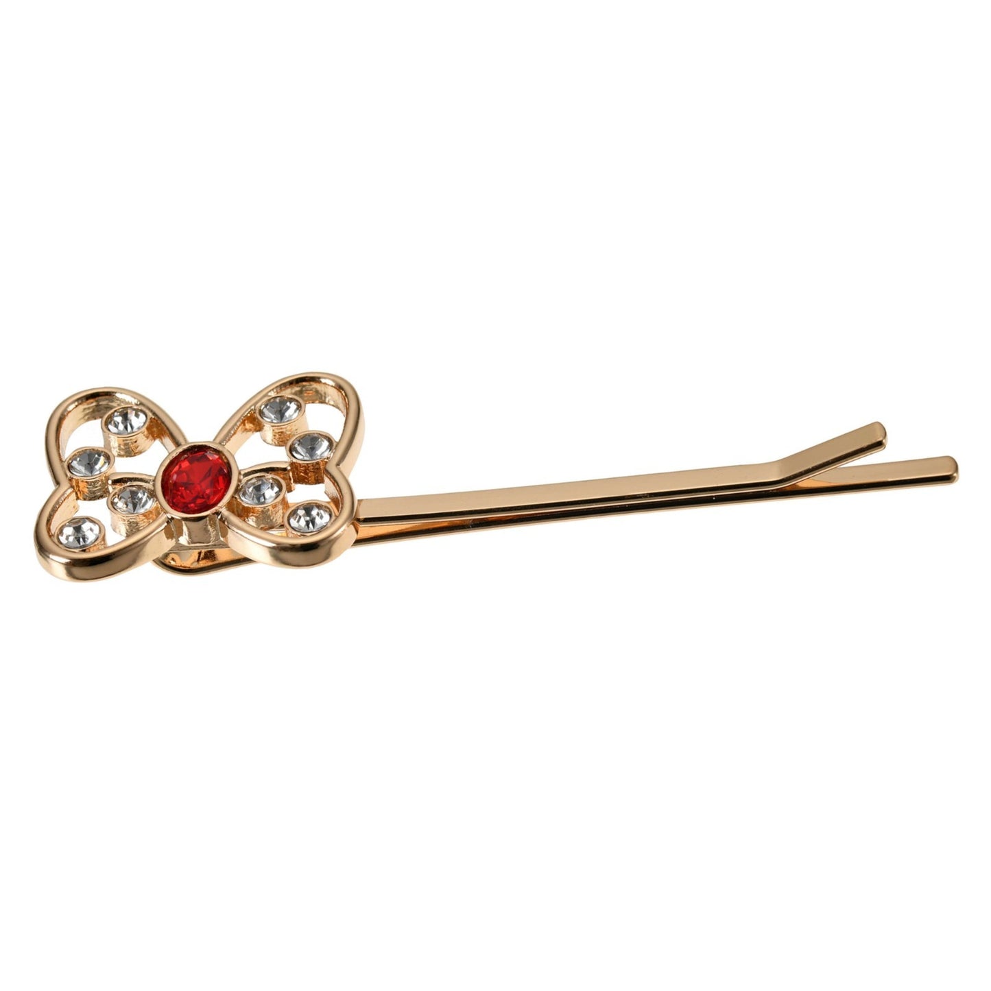 Japan Tokyo Disney Store Minnie Mouse Hairpin Stone Dot Ribbon