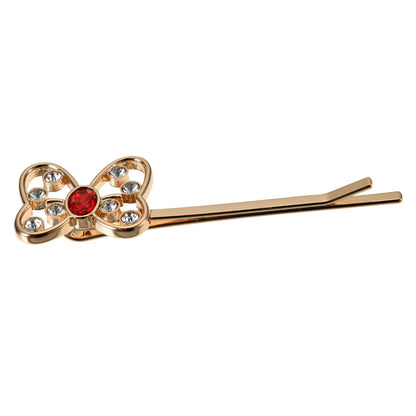 Japan Tokyo Disney Store Minnie Mouse Hairpin Stone Dot Ribbon