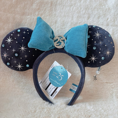 Japan Tokyo Disney Resort Sea 25th Sparkling Jubilee Headband Ears Cap Hat
