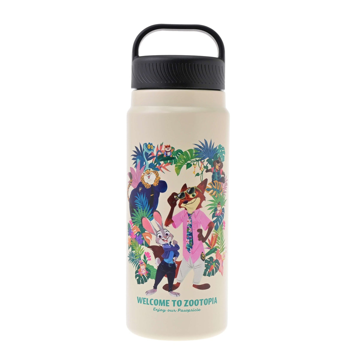 Japan Tokyo Disney Store Zootopia 2 Stainless Steel Bottle TROPICAL ZOOTOPIA