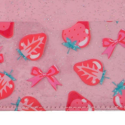 Japan Tokyo Disney Store Minnie Mouse Pass Case with Charm GLOSSY FRUITS
