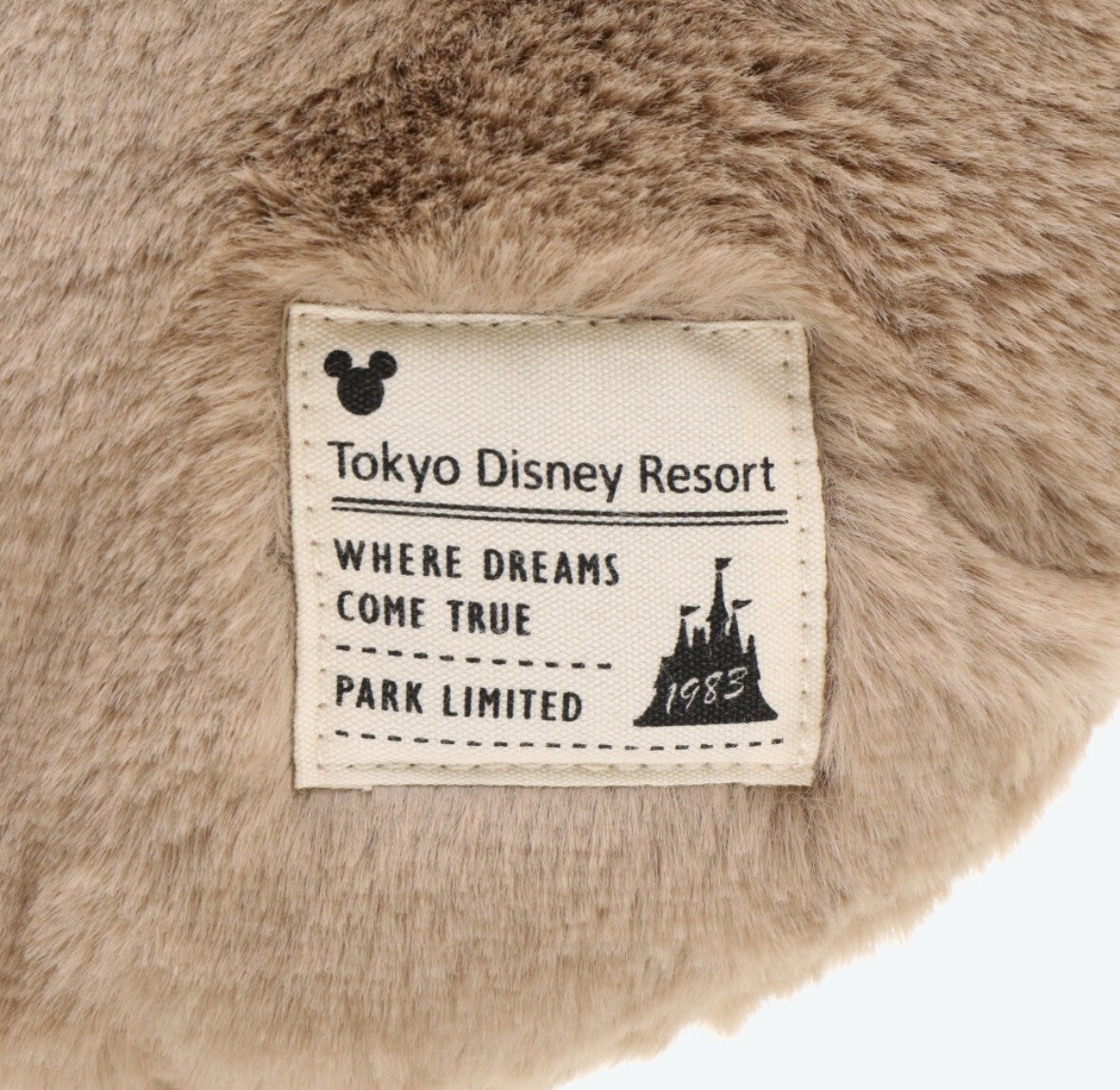 Japan Tokyo Disney Resort Shoulder bag Mickey Mouse Fluffy Brown