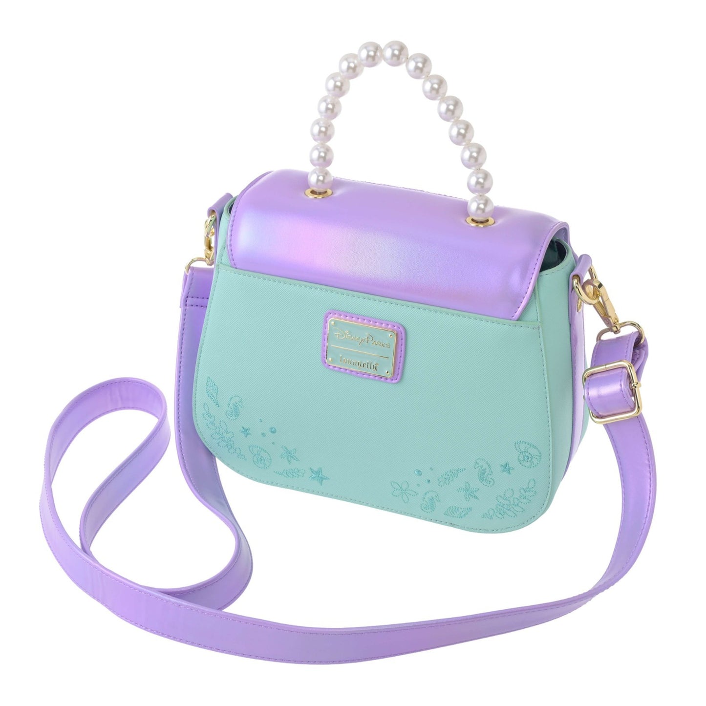 Japan Tokyo Disney Store Loungefly Flounder & Sebastian 2-Way Shoulder Bag Ariel