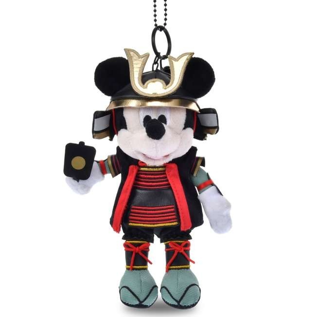 Japan Tokyo Disney Store Mickey Mouse Plush Toy Keychain Helmet Kabuto
