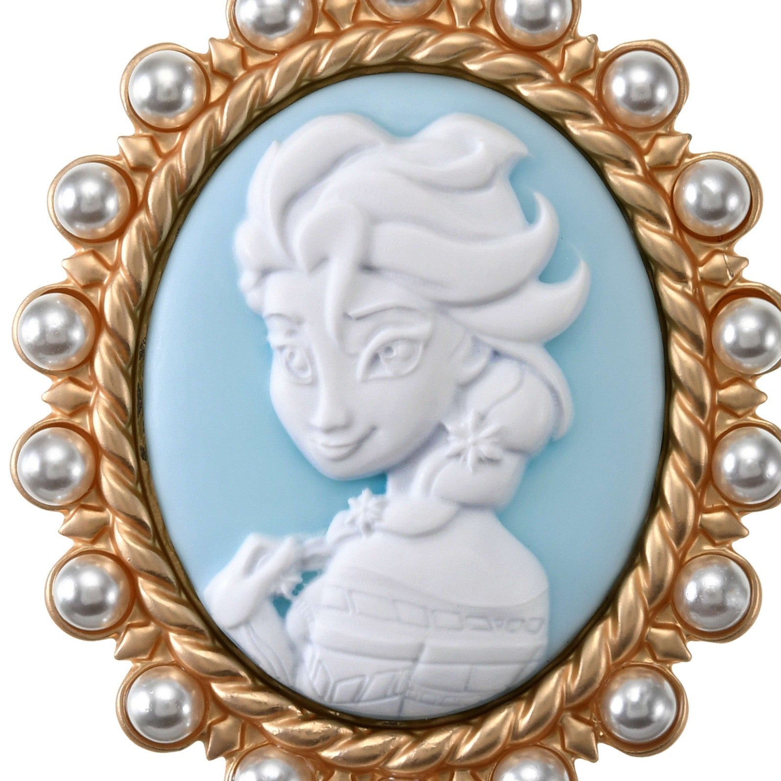 Japan Tokyo Disney Store Elsa Brooch Cameo Style Frozen