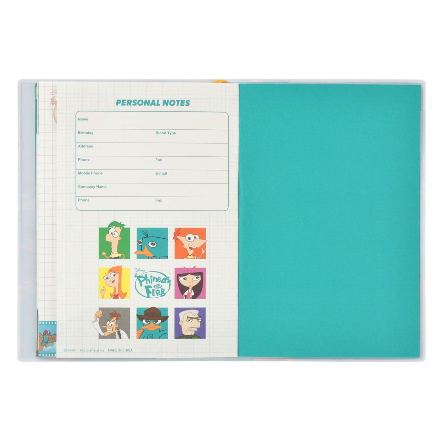 Japan Tokyo Disney Store Phineas and Ferb B6 Planner Schedule Book Diary 2027
