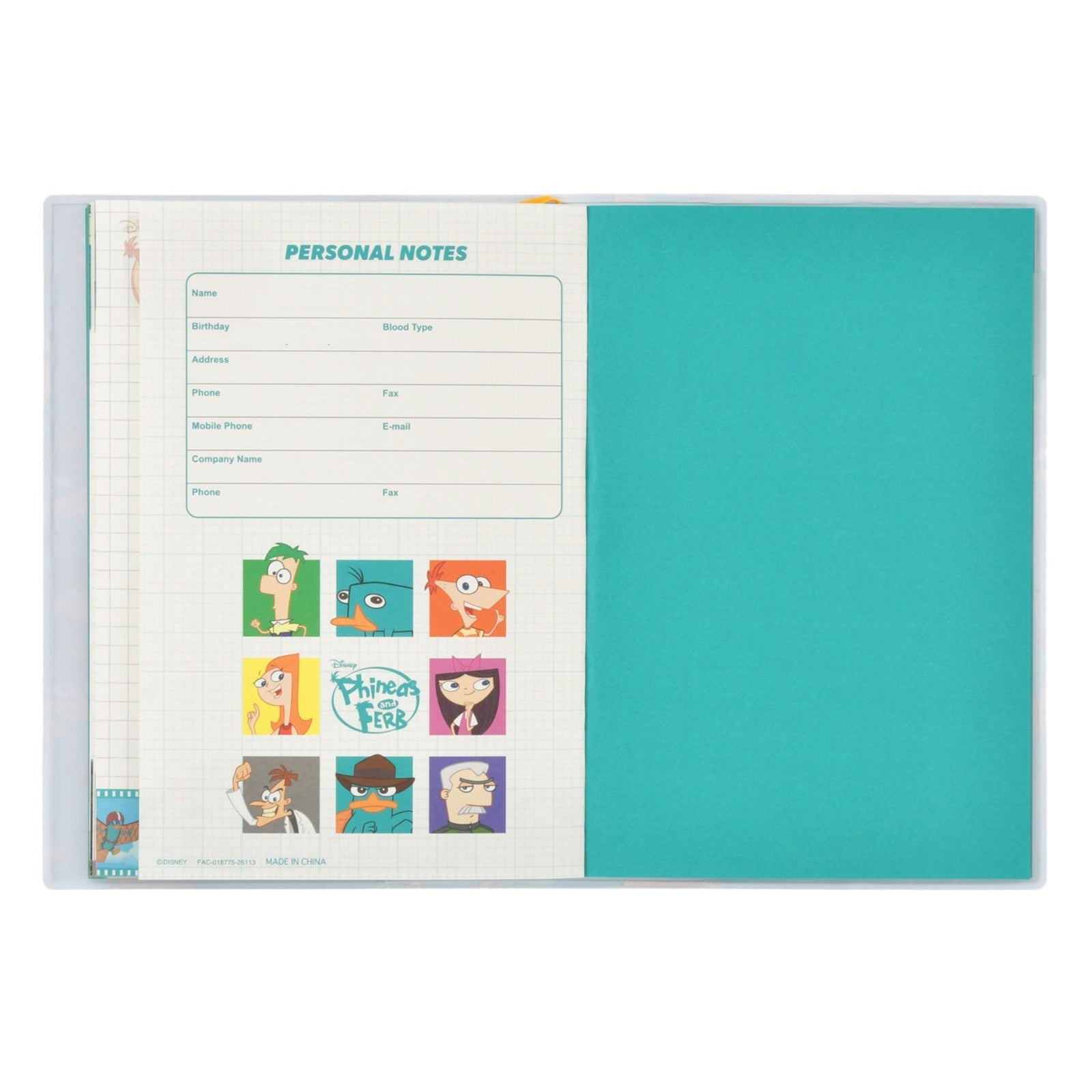 Japan Tokyo Disney Store Phineas and Ferb B6 Planner Schedule Book Diary 2027