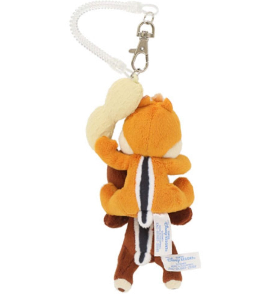 Japan Tokyo Disney Resort Plush Key Chain Charm Chip and Dale Peanuts