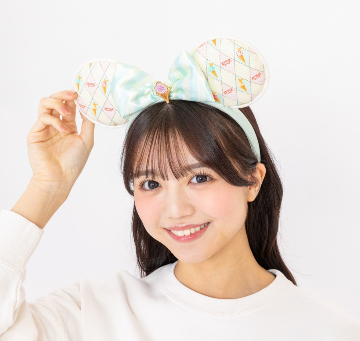Japan Tokyo Disney Resort Ice cream cone Ears Minnie limited Cap Ears Headband