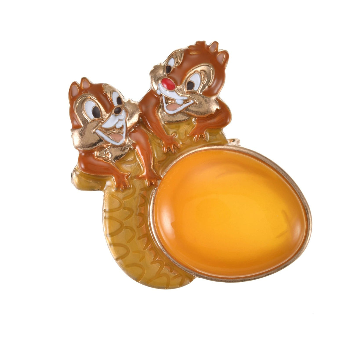 Japan Tokyo Disney Store Chip & Dale Brooch Acorn