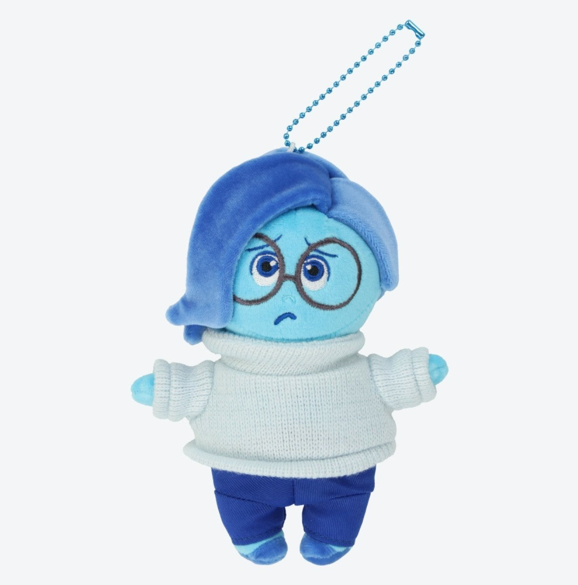 Japan Tokyo Disney Resort Inside Out Badge Plush Keychain Sadness