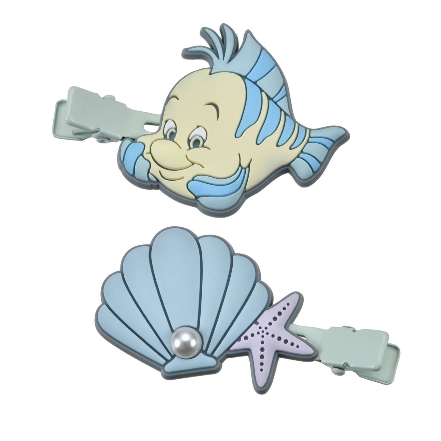 Japan Tokyo Disney Store Flounder Hair Clip Set MAEGAMI Health Beauty Tool Ariel