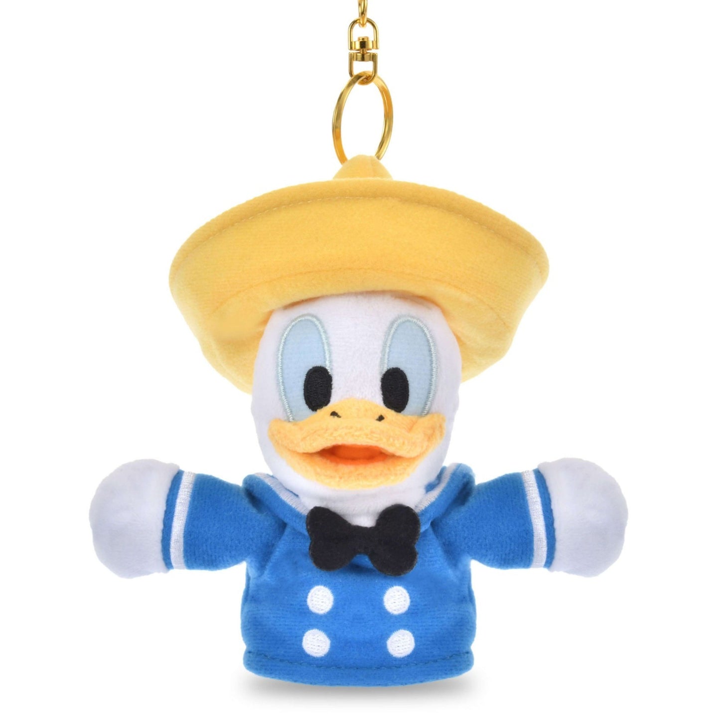 Japan Tokyo Disney Store Donald Plush Keychain Finger Puppet Three Caballeros