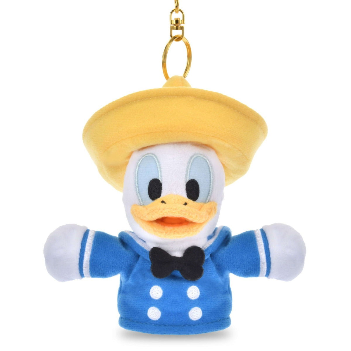 Japan Tokyo Disney Store Donald Plush Keychain Finger Puppet Three Caballeros