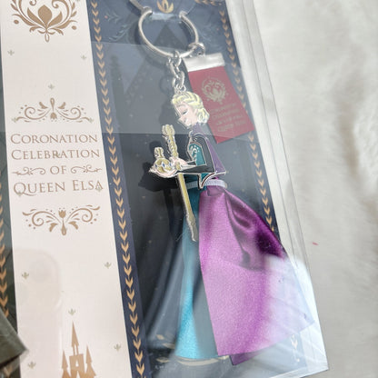 Japan Tokyo Disney Resort Key Chain Set Elsa Ana Frozen Fantasy Springs